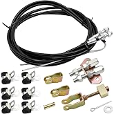 Vkinman 330-9371 Universal Emergency Parking Brake Cable Complete Kit 110" Long Cables with 97" Long Sheath E-Brake Set Replace# 140-14415-R