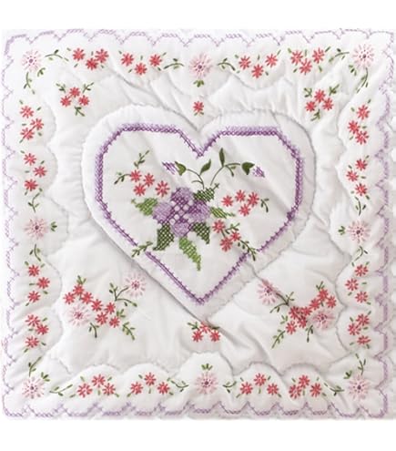Jack Dempsey Needle Art 30021 Nursery Girls Quilt Blocks - 12 Count, 9x9 Inch White Embroidery Blocks