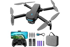 CrazyNov Drone with Camera, 1080P HD FPV Drone with Brushless Motor, One Key Take Off/Landing, Altitude Hold, Gesture Selfie, 3D Flips, 2 Batteries, Drones for Kids Beginners