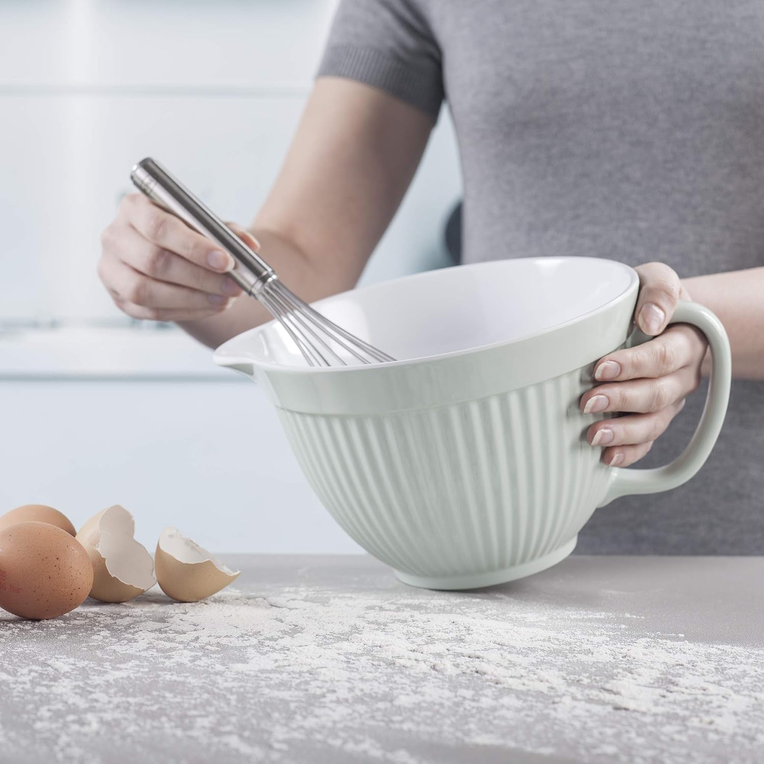 Zeal Mixing Bowl & Batter Jug, Kitchen Mixing Bowl for Baking & Cooking, Easy Pour Spout, Comfortable Handle & Non-Slip Base - Image 4