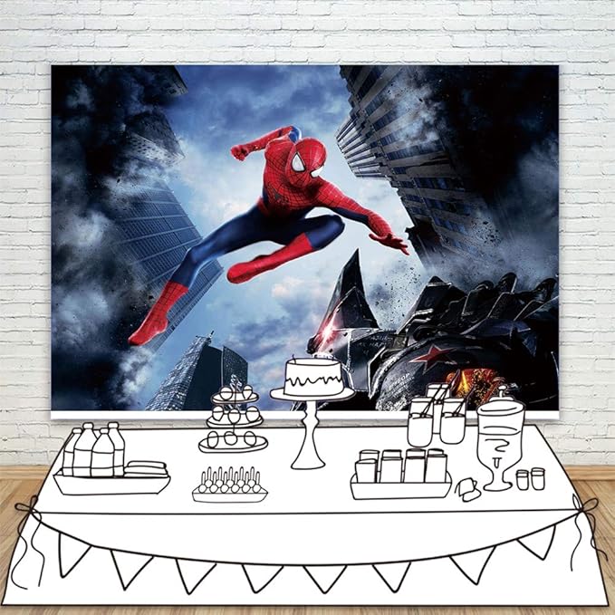 Yu Xin Spiderman Tapisserie Enfants Dessin Anime Photo Fond Fete Danniversaire Decoration Banniere Super Heros Tapisserie Tableaux Posters Et Arts Decoratifs Cuisine Et Maison Domadtechnologies Com