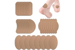 ANAMPION Moleskin Adhesive Pads for Feet，32 Pieces Blister Bandages for Feet，Moleskin Padding for Blisters, Shoes, Toes, Heel,Blister Prevention Tape Patch for Walking.