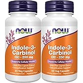 Indole-3-Carbinol (I3C) 200 mg - 60 Veg Capsules x 2 Bottles