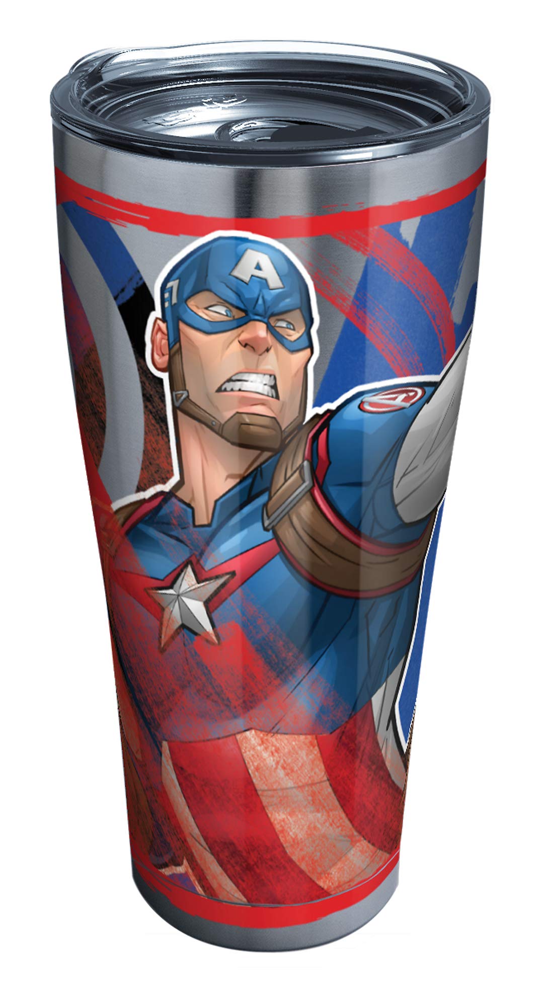 Tervis Marvel-Captain America Iconic Triple Walled Insulated Tumbler, 30 oz, Stainless Steel