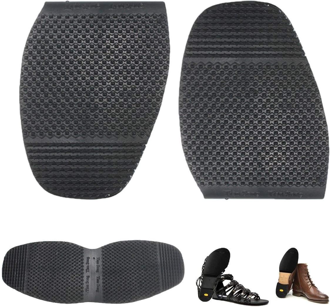 Gold Happy 2 in 1 Rubber Men's Soltrack DIY Stick On Soles, Heel Shoe Repair Anti Slip Grip-Rubber Pad Shoes Cushions