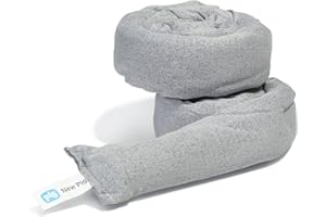 PIG Dryer-Safe Reusable Water Absorbent Sock - 2 Pack - 3" x 38" - Absorbs Up to 34 oz per Sock - Gray - PM50672