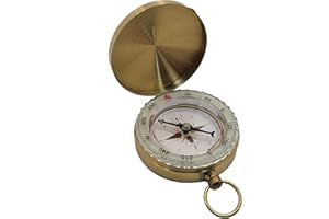 STANLEY LONDON Glow-in-The-Dark, Brass Pocket Compass for Survival Gear Pack, Hiking, Wilderness Backpacking, Scouting, and Camping