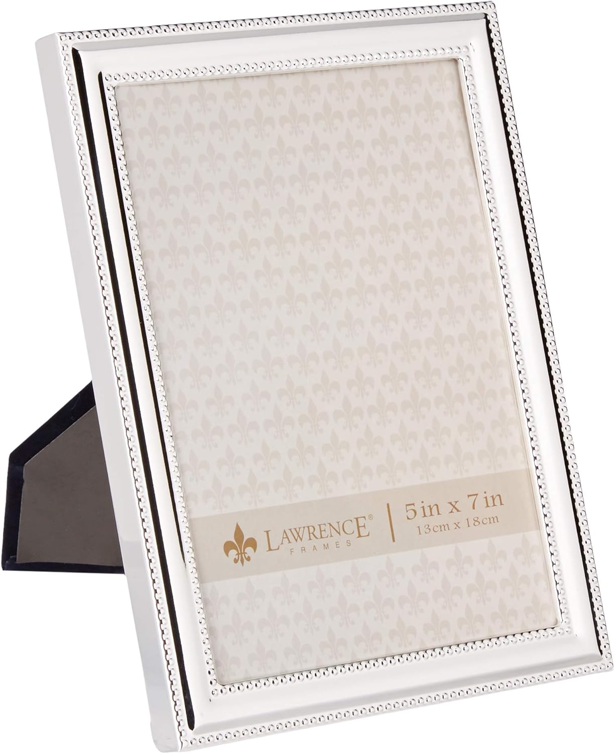 Photo Albums, Frames & Accessories - Lawrence Frames 510757 Metal Picture Frame Silver-Plate with Delicate Beading, 5 by 7-Inch