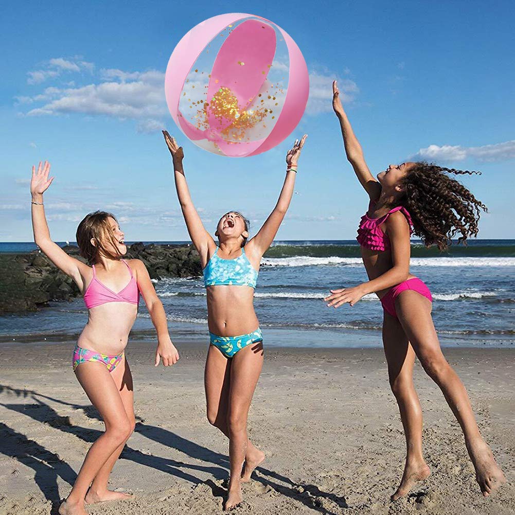 Amor Inflatable Glitter Beach Ball 16\