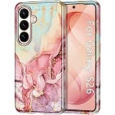 Btscase for Samsung Galaxy S26 Case, [Military Grade Drop Tested] Marble Pattern Design Slim Rugged Shockproof Women Girls Men Protective Anti-Scratch Cover, All Rose Gold
