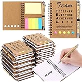 BHHQHH 30 Sets Employee Appreciation Gifts Bulk Team Together Thank You Gifts Inspirational Spiral Notebook with Sticky Note Motivational Bamboo Pens for Team Nurse Teacher Employees Coworker