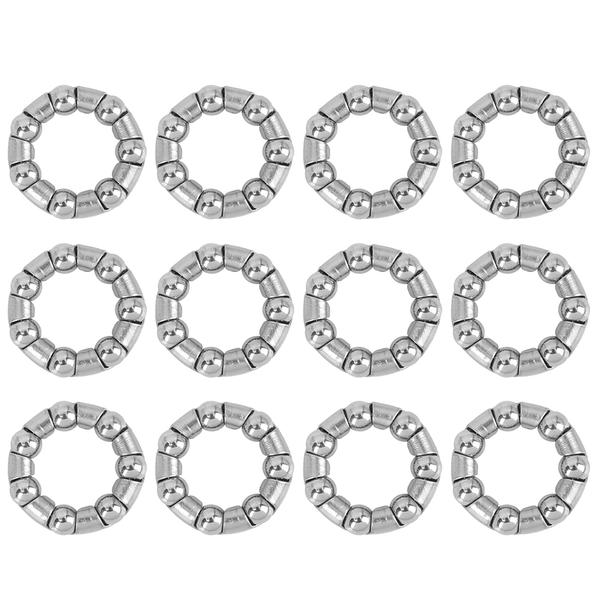 X AUTOHAUX 12 Pcs 4.76mm x 7 Ball Bearings Crank Bearings Retainer for Bicycle