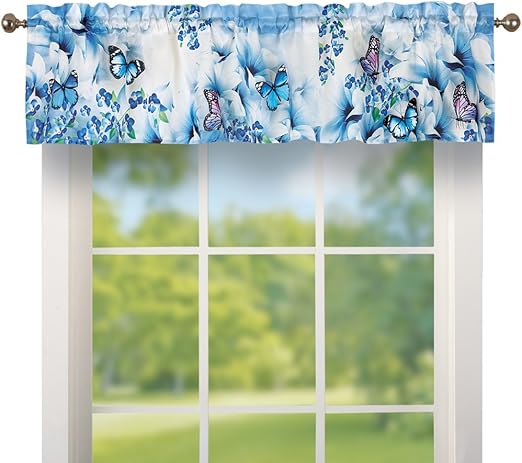 Amazon Com Collections Etc Blue Butterfly Floral Garden Rod