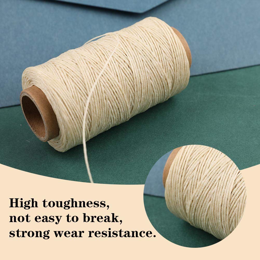 Jupean Waxed Thread, 150m /164 Yards Leather Sewing Thread, Hand Stitching Threads for Hand Sewing Leather, Bookbinding, and Beginners Craft DIY
