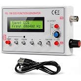 1Hz-500kHz DDS Functional Signal Generator, Portable Frequency Generator, Audio Signal Generator, Sine/Triangle/Square/Sawtooth Waveforms, FG-100