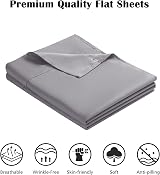 Yorkshire Bedding Flat Sheet Super King 100% Egyptian Cotton 200TC Grey view 3