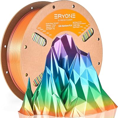 ERYONE Ultra Silk PLA Filament Rainbow 1.75mm 1kg Mountain Mirage
