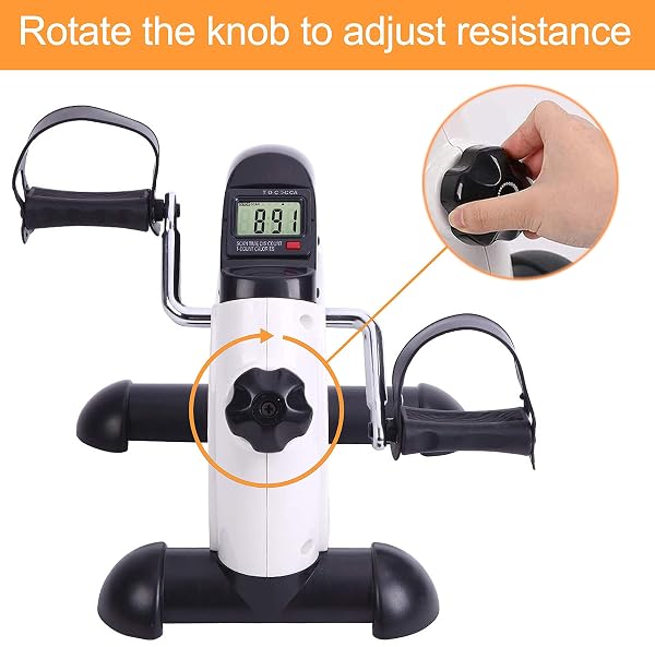 PEDAL EXERCISER UNDER DESK EXERCISE BIKE FOR LEG AND ARM CYCLING AND RECOVERY EXERCISE