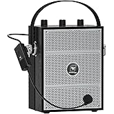 SANMIC Bluetooth 5.3 Voice Amplifier with Wireless Microphone Headset,Personal Wireless Amplifier Mic for Teachers,40W Loudly Portable Megaphone Pa System for Classrooms,Speeches,Outdoors Indoors-S98