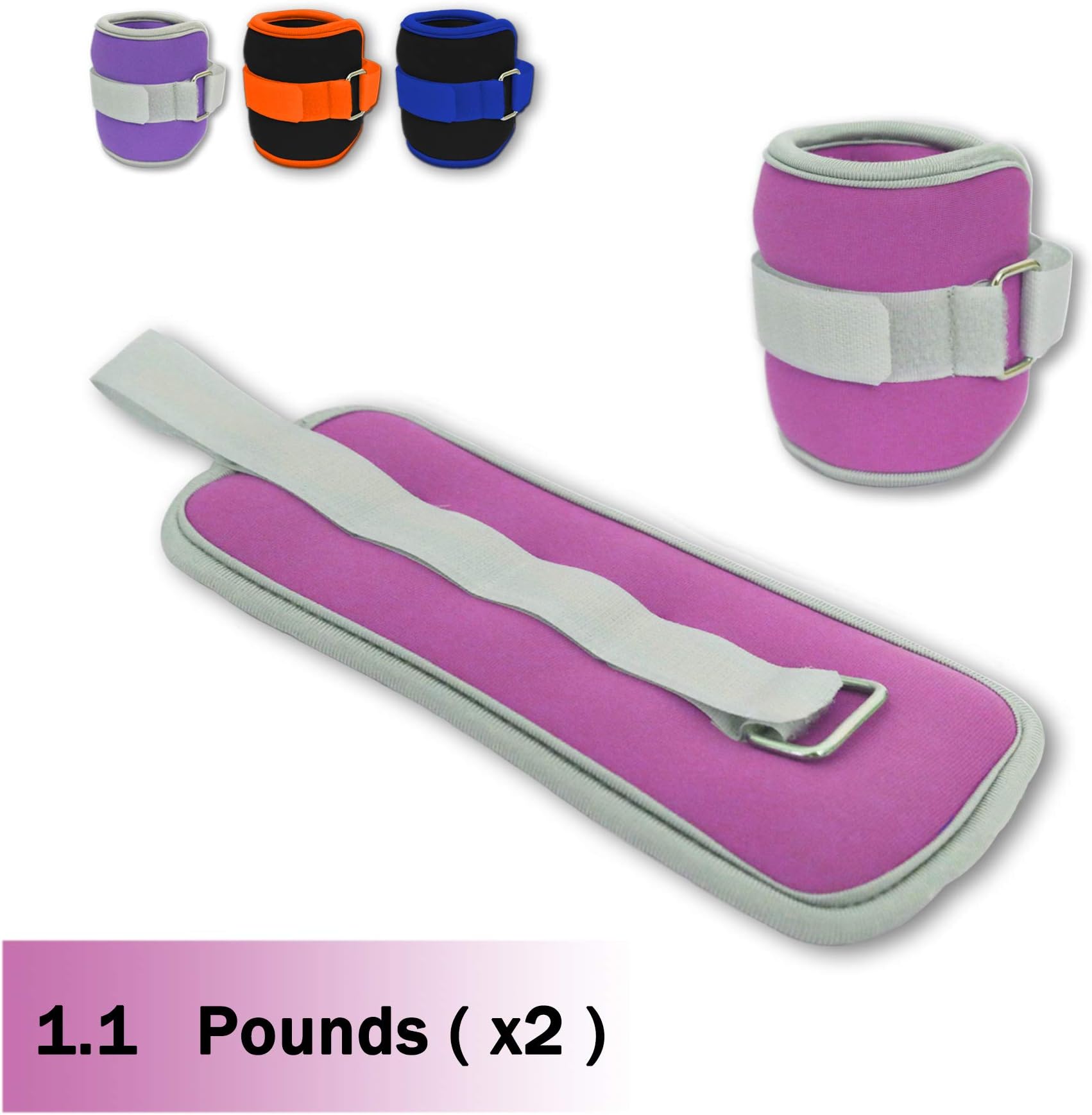 Vaupan Small Hand Wrist Weights, Mini Leg Arm Ankle Weights for Women Kids Toddler Baby Children, Exercise Equipment with Adjustable Straps for Walking Fitness Gym Dancing Aerobics (1 Pair, 1lb 2lb)