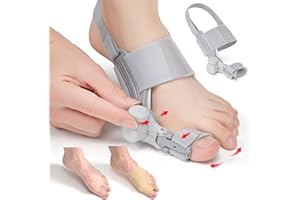 JUMUR Bunion Corrector for Men & Women, Left Foot Big Toe Straightener, 3-in-1 Complete Set of Bunion Relief, Bunion Splint for Bunion Fix, for Bunions and Hallux Valgus (Left Foot)