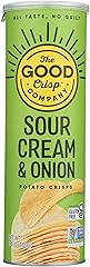 The Good Crisp Company Sour Cream & Onion Gluten-Free Potato Chips, 5.6 Ounce (Pack of 1), Non-GMO & Allergen-Friendly Snacks