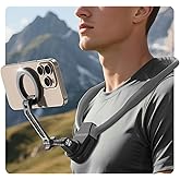 【2026 Extended Long】 Magnetic Neck Mount for Phones, 27.6" Hands-Free POV/Vlog Phone Holder for iPhone 17–12 & Android, Content Creator Essentials for Go Pro DJI, Comfortable Natural Shooting Angle