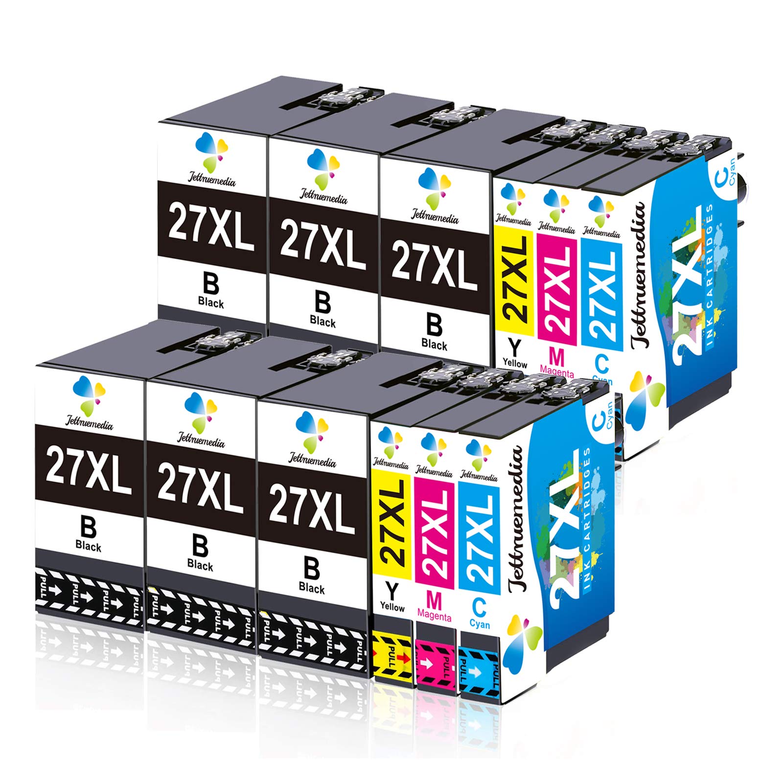 27XL Ink Cartridges Compatible for Epson 27 27XL Ink Cartridges Work for Epson Workforce WF-3620DWF WF-7610DWF WF-7110DTW 7620DTWF WF-3640DTWF WF-7210DTW WF-7710DWF WF-7715DWF WF-7720DTWF