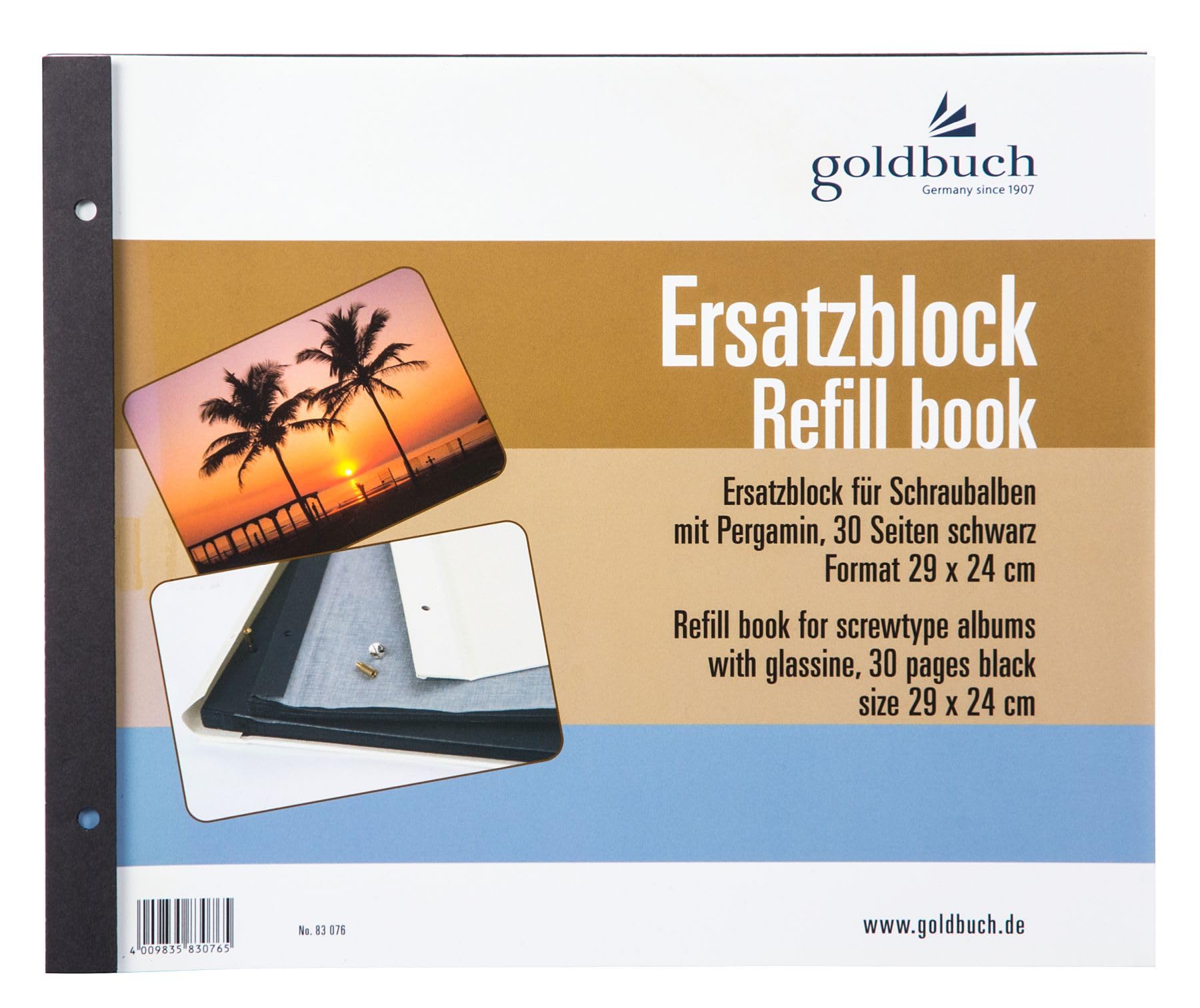 Goldbuch Set Black Edges 29x24 cm Black — image 1