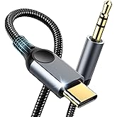 USB C to 3.5mm Audio Aux Jack Cable [4 FT] Compatible with iPhone 17/16/15, Samsung S25/S24/S23, iPad Pro, Google Pixel, MacB