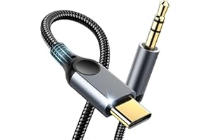 USB C to 3.5mm Audio Aux Jack Cable [4 FT] Compatible with iPhone 17/16/15, Samsung S25/S24/S23, iPad Pro, Google Pixel, MacB