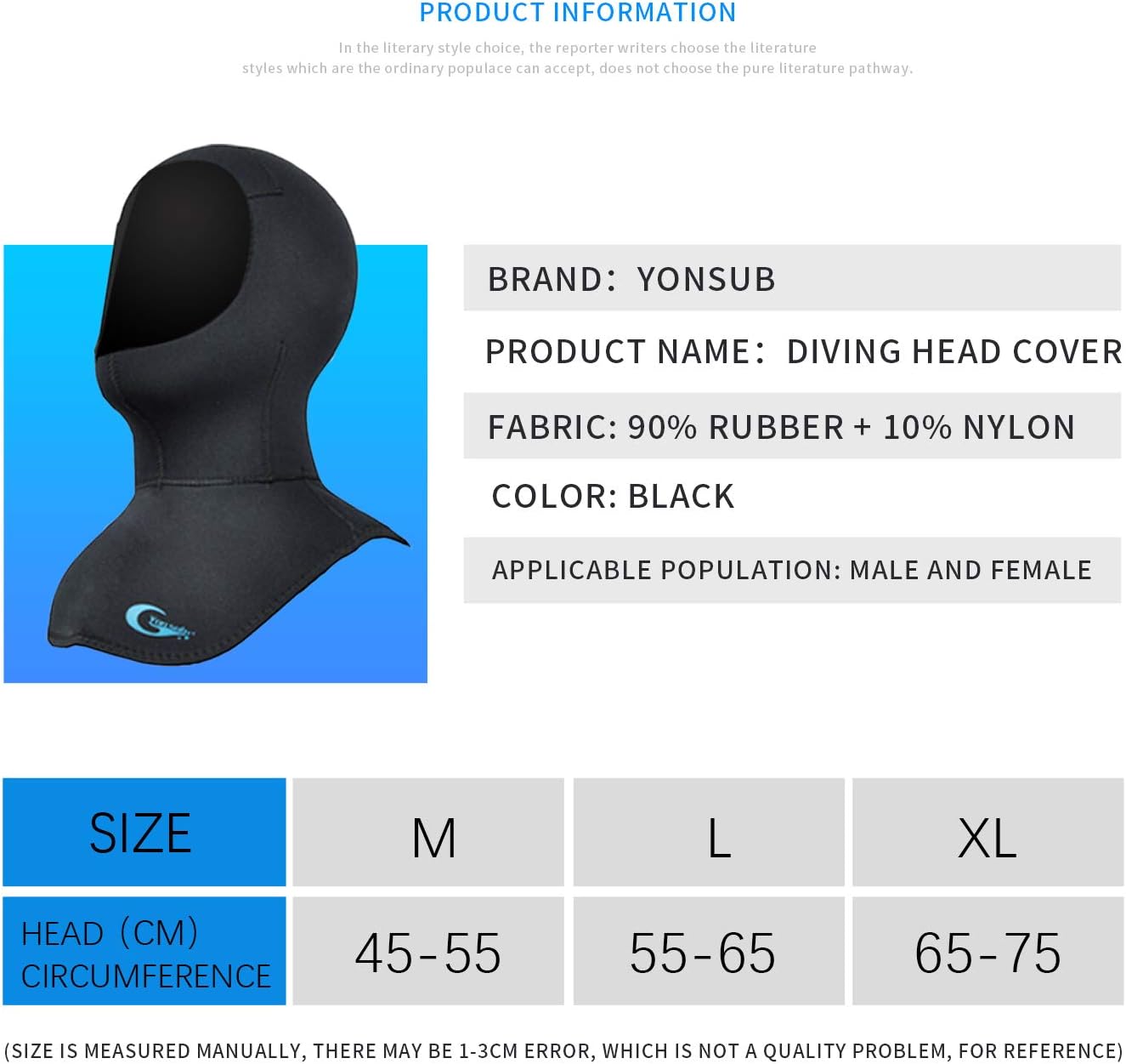Diving Hood - Neoprene Wetsuit Dive Hood 3MM 5MM for Men Women Dive Cap Surfing Thermal Hood for Water Sports : Sports & Outdoors