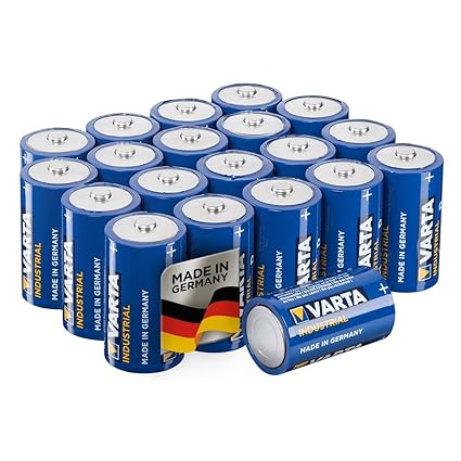 Varta Industrial Batterie D Mono Alkaline Batterien D 20, Made in Germany