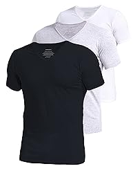 Comfneat Men's 3-Pack Undershirts Stretchy Cotton