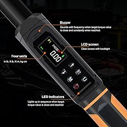 Uharbour Digital Torque Wrench 1/2 Drive, 3.8-250.8