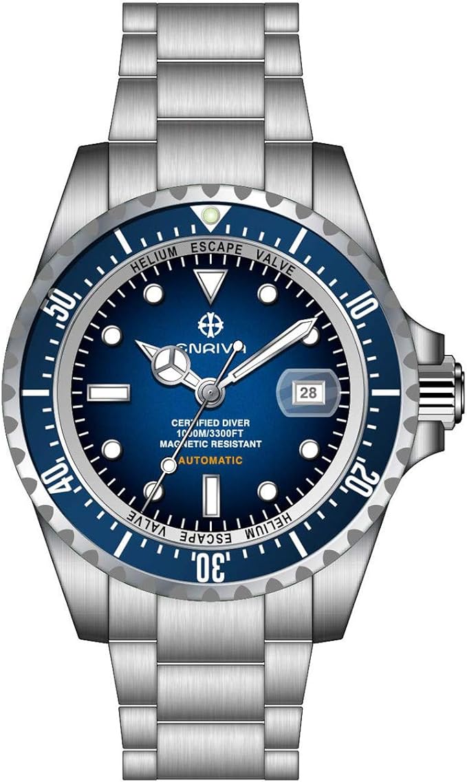 ENRIVA Men's 1000 Meters Professional Diver Watch with