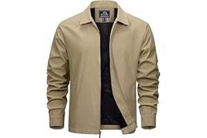 EKLENTSON Mens Lightweight Jackets Water Resistant Full Zip Golf Wind Breaker Jackets with Zip Pockets