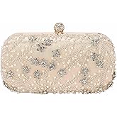 DTGN Evening Bags Clutch Purses for Women Formal, Bridal Purses Rhinestone Handbags Shoulder Bag with Chain Sparkly