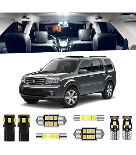 SAWE 17-Piece Ultra White LED Interior Light Kit For Honda Pilot 2016-2022