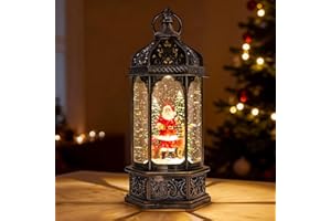 SINOFAYAR Extra Large Christmas Snow Globes Christmas Lantern, 12.99" Musical Snow Globe with 8 Songs, Santa Snowglobe for Kids Adults, 6H Timer Dual Power, Lighted Christmas Decorations Indoor Gifts
