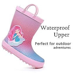 LANCDON Toddler Rain Boots for Boys and Girls