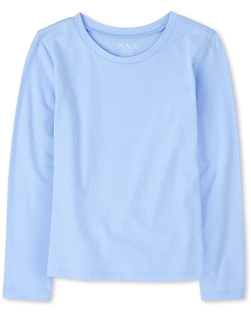 The Children's Place girls Long Sleeve Layering Tee T Shirt, Daybreak, X-Large US
