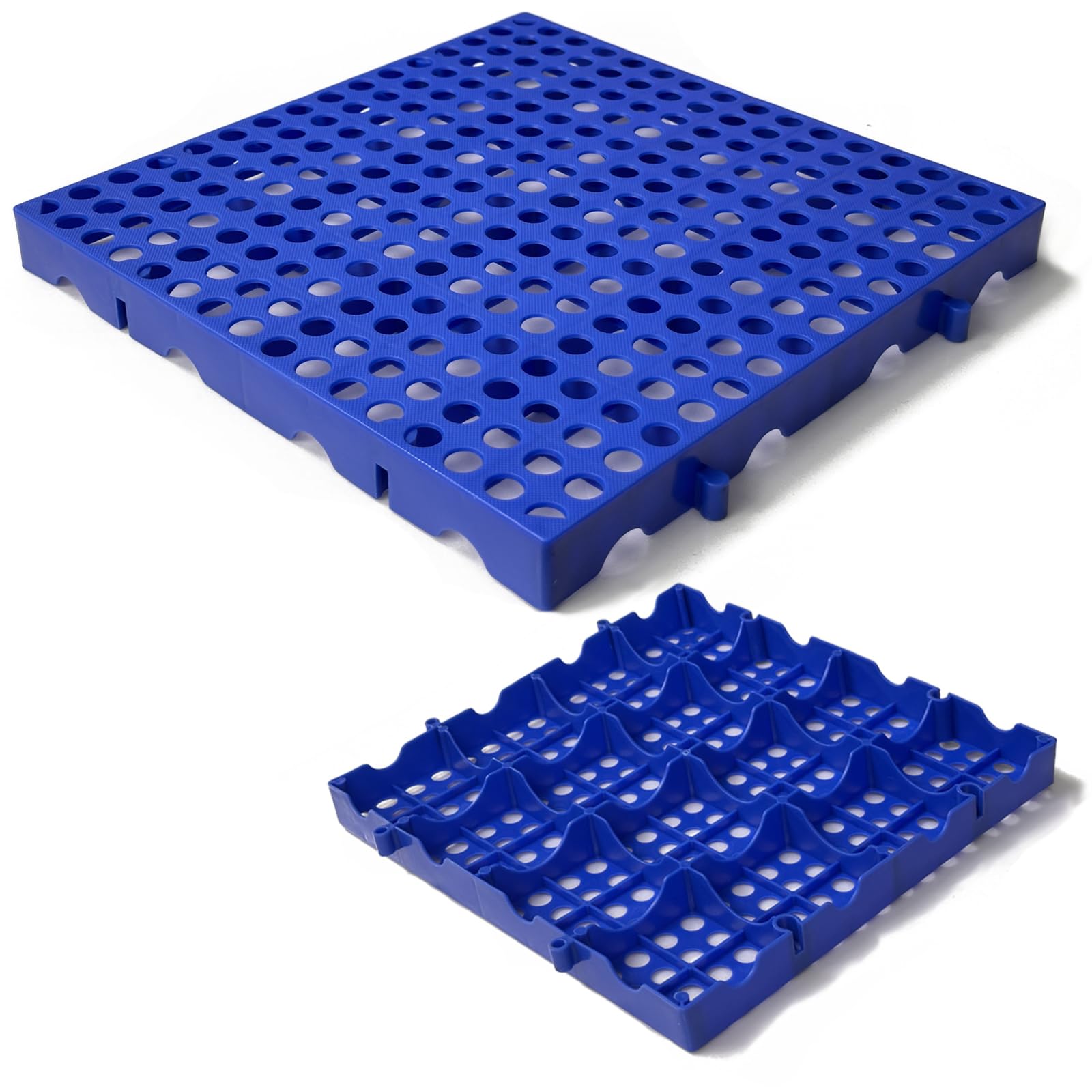 Photo 1 of Plastic Pallets, Plastic Pallets for Basement Storage, Nestable Lightweight Waterproof for Basement Garage Supermarket (11.8x11.8x1.1in) (6)