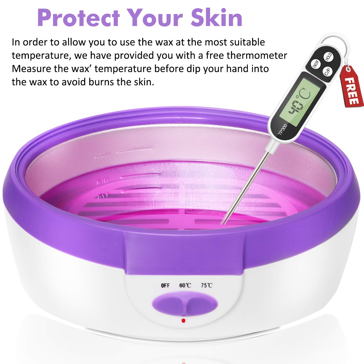 Paraffin Wax Machine for Hand and Feet - Paraffin Wax Bath BTArtbox Paraffin Wax Warmer with 1000g Paraffin Wax 200pcs Liners 2pcs Mitts 2pcs Booties for Smooth and Soft Skin : Beauty