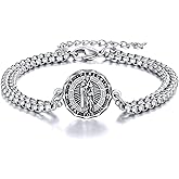 YFN Patron Saint Bracelet Sterling Silver Religious Protector Bracelet Jewelry Gift for Women Men