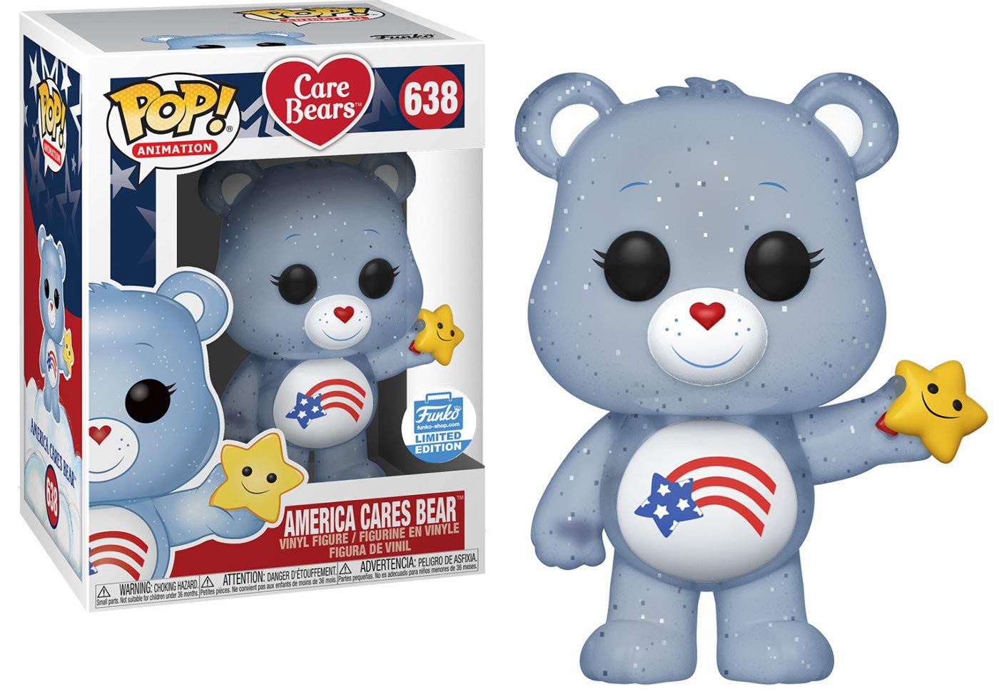Funko Pop! Animation: Care Bears - America Cares Bear Exclusive #638