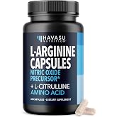 L-Arginine and L-Citrulline for Men, Nitric Oxide Support, 30 Servings | L Arginine 1000mg Capsules with L Citrulline and Tart Cherry, Performance Supplement for Men's Health, Vegan, 60 Count