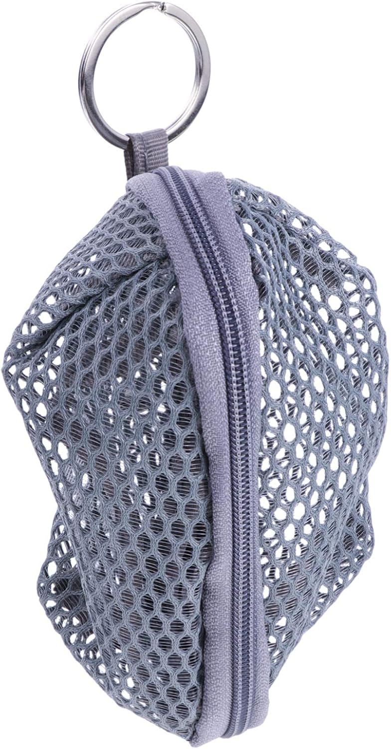 ABOOFAN Small Zipper Mesh Makeup Pouch Bags with Keychain