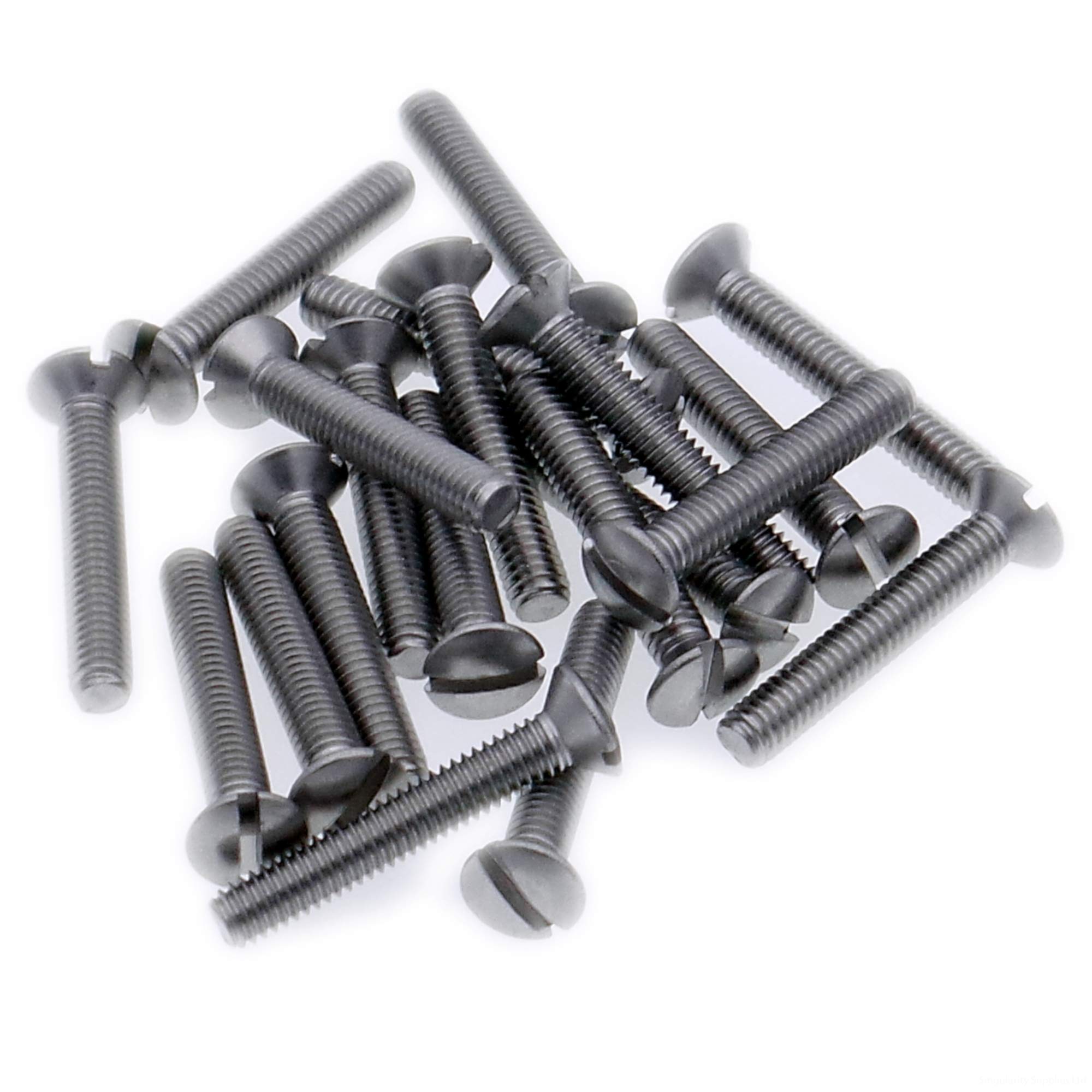 M4 (4mm x 20mm) Slot Raised Countersunk Machine Screw (Bolt) - Stainless Steel (A2) (Pack of 20)