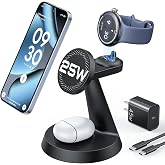 Meifigno 25W Fast 3-in-1 Charging Station for Google Pixel Watch 5/4 | Not for Google Watch 1/2/3, 25W Magnetic Charging for Pixel 11 Series/10 Pro XL &amp; Buds, Mag-Safe Charger with 45W Adapter